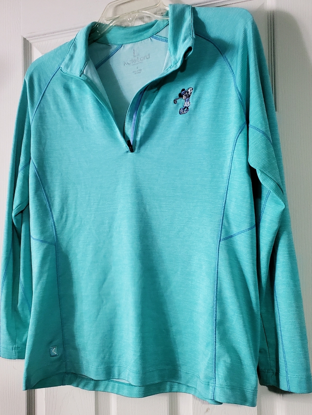 Kate Lord Minnie Mouse Zip Up Golf Polo Sz L